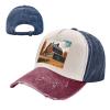 Fall Country Barn Stylish Faded Denim Baseball Cap-Vintage Washed Hat,Adding A Vintage Touch to Your Outfit view 2