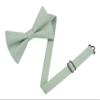 Entwineno Mens Charm Linen Bowties - Classic Pretied Bow Ties for Men Wedding Groomsmen (Dusty Sage, L (Youth, Adult)) view 1