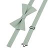 Entwineno Mens Charm Linen Bowties - Classic Pretied Bow Ties for Men Wedding Groomsmen (Dusty Sage, L (Youth, Adult)) view 2
