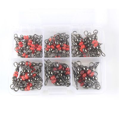 Cuoyuqie 60pcs Fishing Swivels Kit Three 3 Way Swivels Rolling Barrel Swivel Cross Line Swivel