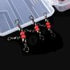 Cuoyuqie 60pcs Fishing Swivels Kit Three 3 Way Swivels Rolling Barrel Swivel Cross Line Swivel view 4