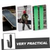 Kisangel 6 Sets Sturdy Metal Skateboard Wall Mount for Skateboard Display Saves Space Easy Install view 3
