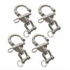NineFit Basics Marine Grade 316 Stainless Steel Rotary Shackle Hand Pull Spring Buckle Quick Release Shackle for Hoisting and Traction (4Pcs, 3-1/2""(91mm)) view 1