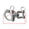 NineFit Basics Marine Grade 316 Stainless Steel Rotary Shackle Hand Pull Spring Buckle Quick Release Shackle for Hoisting and Traction (4Pcs, 3-1/2""(91mm)) view 3