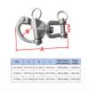 NineFit Basics Marine Grade 316 Stainless Steel Rotary Shackle Hand Pull Spring Buckle Quick Release Shackle for Hoisting and Traction (4Pcs, 3-1/2""(91mm)) view 4