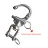 NineFit Basics Marine Grade 316 Stainless Steel Rotary Shackle Hand Pull Spring Buckle Quick Release Shackle for Hoisting and Traction (2Pcs, 2-3/4""(70mm)) view 3