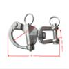 NineFit Basics Marine Grade 316 Stainless Steel Rotary Shackle Hand Pull Spring Buckle Quick Release Shackle for Hoisting and Traction (2Pcs, 2-3/4""(70mm)) view 4