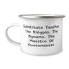 Inspirational Substitute teacher Gifts, Substitute.., Inspirational Birthday 12oz Camping Mug For Colleagues, From Team Leader view 1