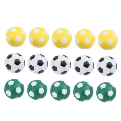 BESPORTBLE 15pcs Replacement Foosball Table Balls Mini Soccer Balls Tabletop Soccer Game Traditional Pattern Random Color