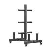 ARCVOX Vertical Barbell Storage Rack with 4 Bar Holder, Movable Weightlifting Equipment Rack, Gym Rack Barbell Organizer, Weight Plate Rack with 3 Shelves view 2