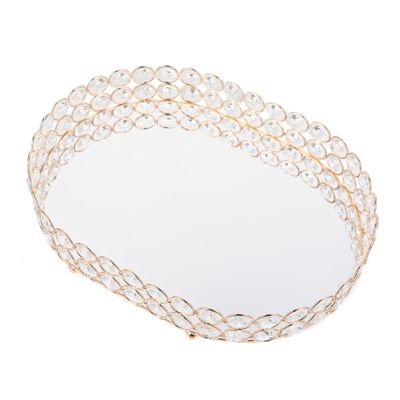 AOKWAWALIY Multipurpose Organizer Tray Elegant Design Jewelry Storage Tray Delicate Serving Plate