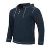 ZIMEGO Mens Waffle Pullover Hoodie - Long Sleeve Thermal Sweatshirt for Men, Navy, XX-Large view 1