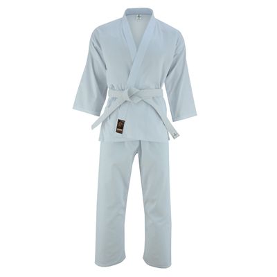 JAGUAR PRO GEAR - Regular Lightweight Karate Gi Uniforms With Belt Kids Adults Unisex (US, Alpha, 4X-Small, Regular, Regular, White)