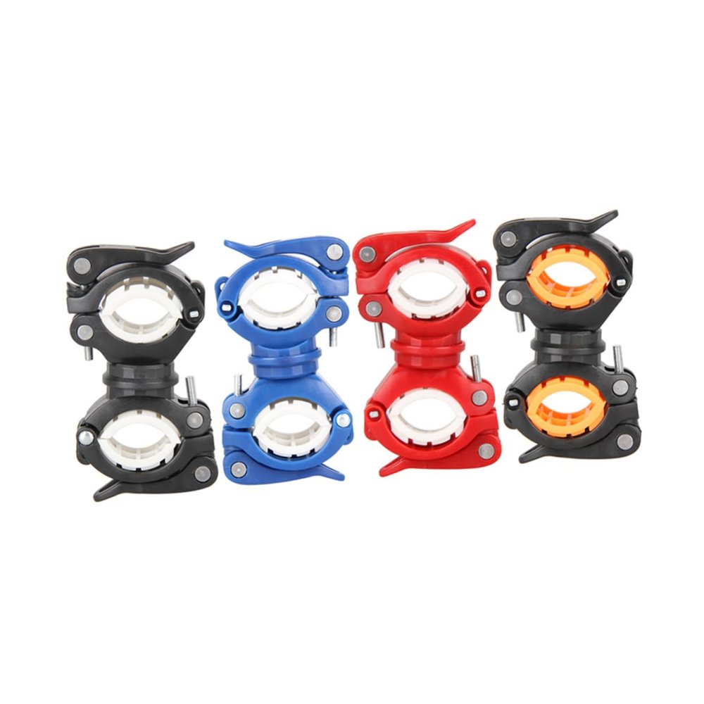 BESPORTBLE 360degree Anti-Skid Rotating Flashlight Mount for Bike Handlebar Led Torch Holder Clip Clamp Fits Quick Release Durable Construction