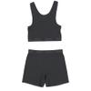Hanes Women's Originals Supersoft Crop Top & Boxer Shorts Set, Comfywear Loungewear Set view 1