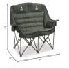 Guide Gear Oversized XL Padded Camping Sofa, Portable, Folding, Large Camp Lounge Couch for Outdoor, Adults, Men and Women, Heavy-Duty 600-lb. Capacity, with Cup Holder Green view 2