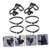 SUPVOX 2sets Professional Bike Toe Clips Wear-Resistant Toe Cages Straps for and Road Cycling Lightweight Easy to Install for Enhanced Pedal Control view 2