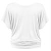 Lock and Love LL WT1038 Womens Casual V Neck Short Sleeve Dolman Top XXXXL White view 3
