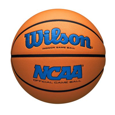 WILSON NCAA Evo NXT Official Indoor Game Basketball - Royal/Orange, Size 7-29.5"