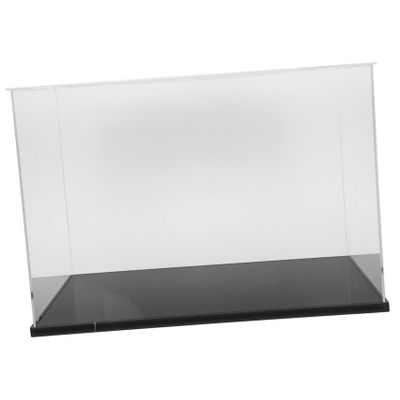 Yardwe Football Display Case Uv Protection Acrylic Storage Box for Footballs Design Black Base for Collectors and Home Decoration