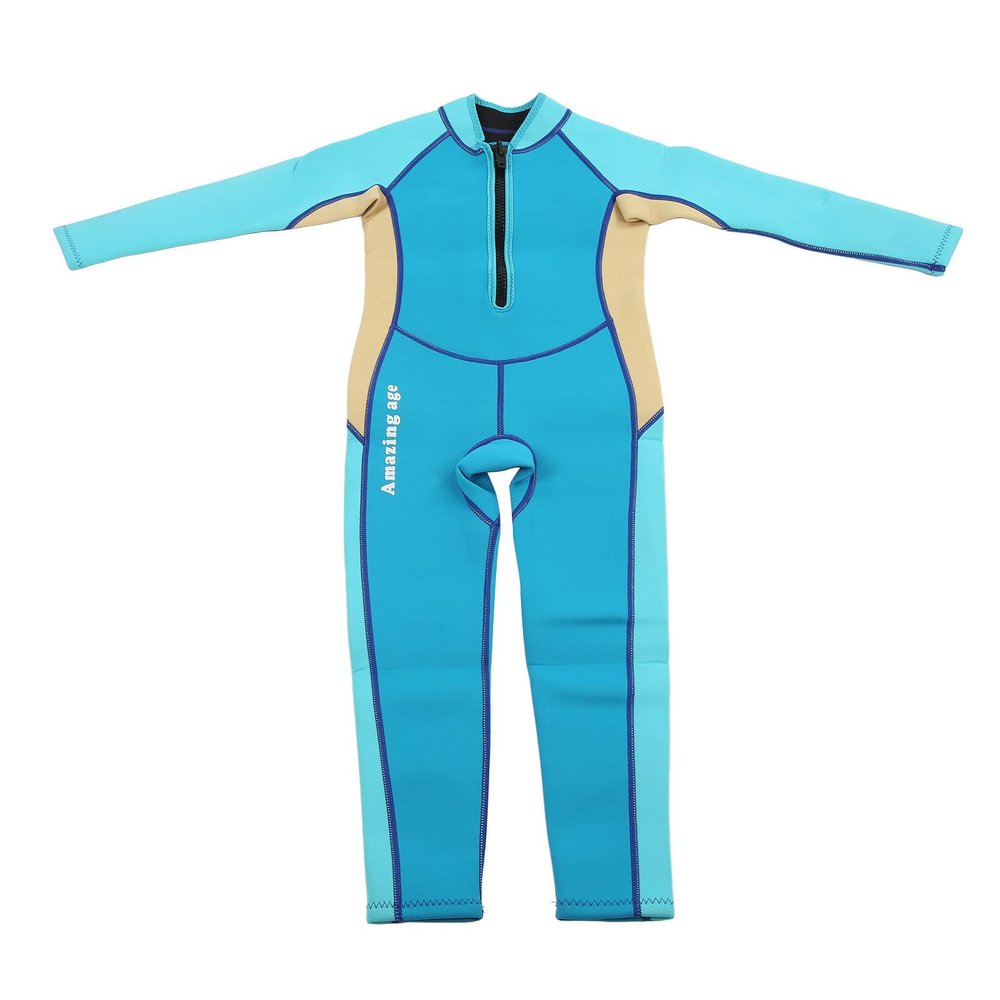 SPYMINNPOO Kids Wetsuit 2.5mm Long Sleeve Thermal Neoprene Toddler Youth Wetsuit for Girls Boys Surfing Swimming Diving Snorkeling (Size 12)