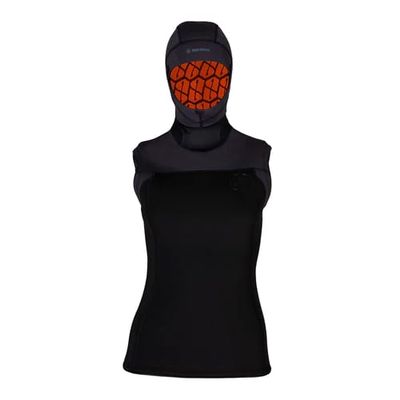 Apeks Women's Thermiq Hooded Vest (Medium), Black