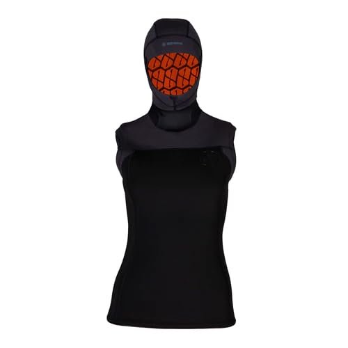 Apeks Women's Thermiq Hooded Vest (Medium), Black