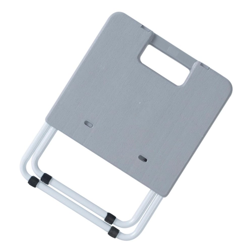 balacoo Household Folding Stool Portable Folding Stool Iron Household Fishing Camping Stool, 25x23.5cm, Grey
