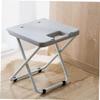 balacoo Household Folding Stool Portable Folding Stool Iron Household Fishing Camping Stool, 25x23.5cm, Grey view 2