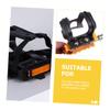 balacoo 1set Bike Toe Clips Convenient Straps for and Road Easy Installation and Disassembly Compatible All Foot Lightweight view 3