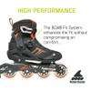 Rollerblade Macroblade 90 BOA Men's Adult Fitness Inline Skate, Black and Orange view 4