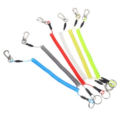 LIOOBO 6pcs Fishing Lanyard Tether Coiled Lost Cable for Pliers Fishing Grips Tools Heavy Duty Spring Rope for Boating Kayak and Outdoor Sports Colors