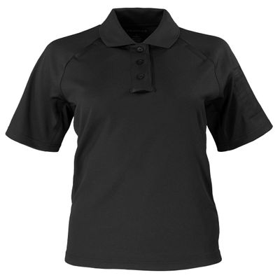 Raglan Short Sleeve Utility Women's Polo, Black, X-Large