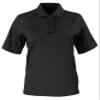 Raglan Short Sleeve Utility Women's Polo, Black, X-Large view 1
