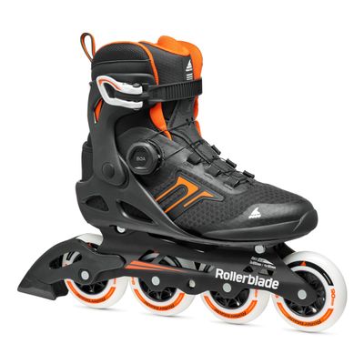Rollerblade Macroblade 90 BOA Men's Adult Fitness Inline Skate, Black and Orange