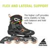 Rollerblade Macroblade 90 BOA Men's Adult Fitness Inline Skate, Black and Orange view 3