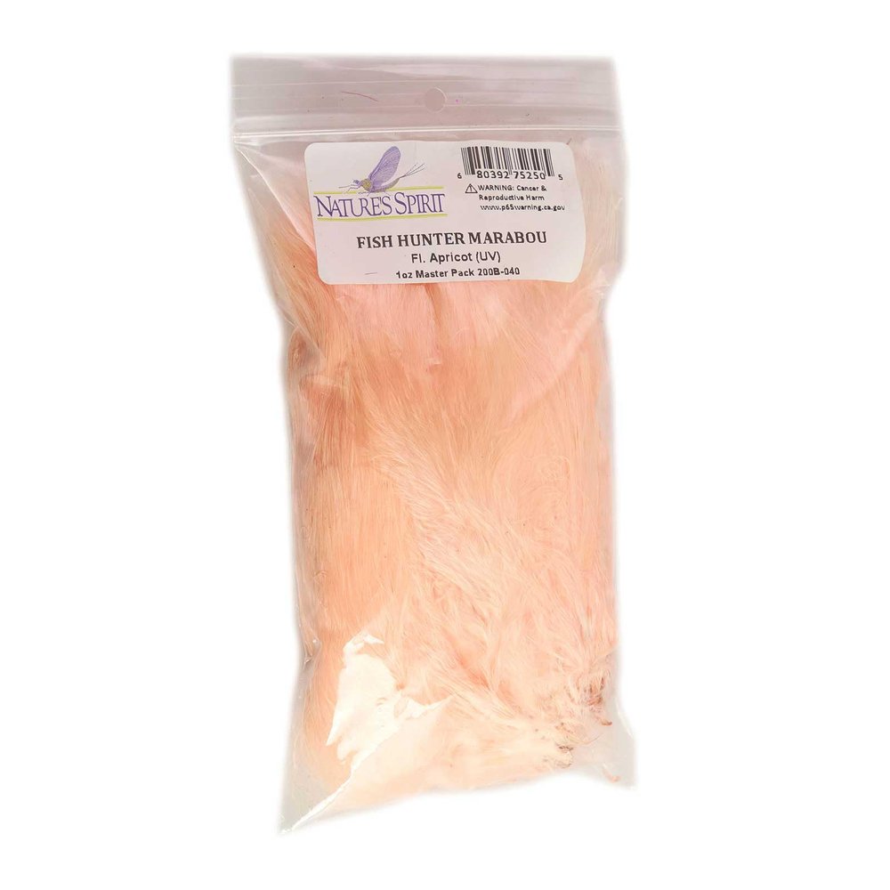 Fish Hunter Blood Quill Marabou Master 1 Ounce Pack FL. Apricot (UV)