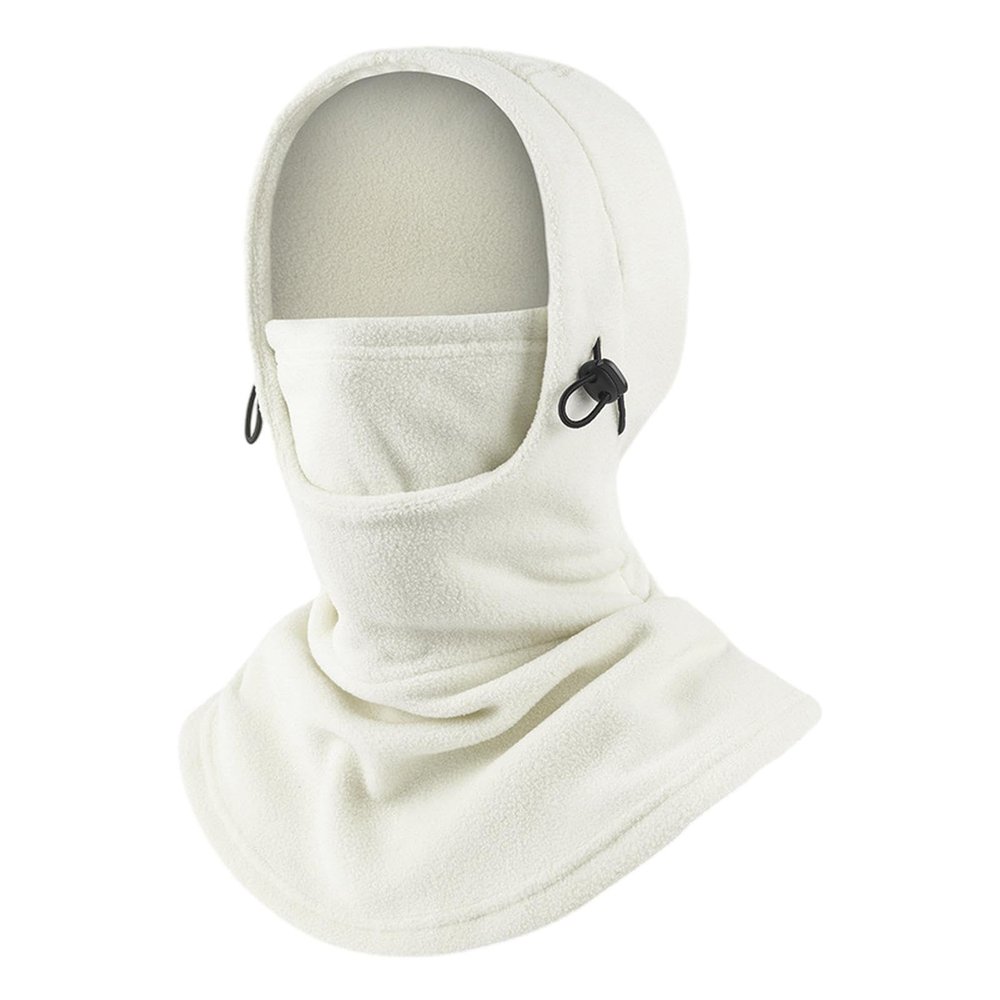 Ski Mask Balaclava Face Cove Thermal Headwear Windproof Hood Face Mask for Camping Biking Riding Outdoor Activities Fishing, White, 42cmx48cm
