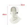Ski Mask Balaclava Face Cove Thermal Headwear Windproof Hood Face Mask for Camping Biking Riding Outdoor Activities Fishing, White, 42cmx48cm view 3