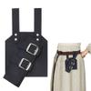NBEADS Back Sword Holster, 6.1x10.28 Inch PU Leather Sword Bag Sword Carry Bag with Alloy Fencing Sheath Sword Storage Bag Sword Carry Case for Samurai Cosplay Costume Halloween Party, Black view 1