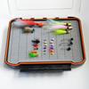Alichino Fly Box for Fly Files Ice Jig Box Two Sided Waterproof Fly Fishing Box for Nymphs and Streamers (Grey Foam Insert C, Extra Large 11.8 * 8.4 * 2.2Inch) view 4