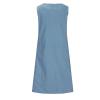 Generic Women Denim Shirt Dresses Short Sleeve Distressed Jean Dress Button Down Casual Overall Summer Tunic Top Midi Dress, Large, A03_blue view 3