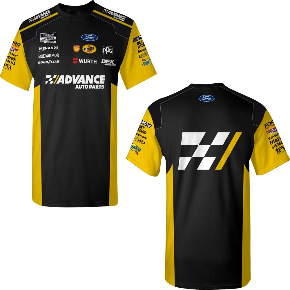 Checkered Flag Sports Ryan Blaney 2024 Sublimated T-Shirt - Uniform Pit Automotive Racing Apparel 2XL