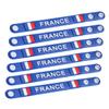 Anneome 6pcs Silicone Football Competition Wristbands France Flag Design for Fans Events and Festivals Comfortable view 1