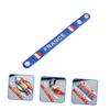 Anneome 6pcs Silicone Football Competition Wristbands France Flag Design for Fans Events and Festivals Comfortable view 3