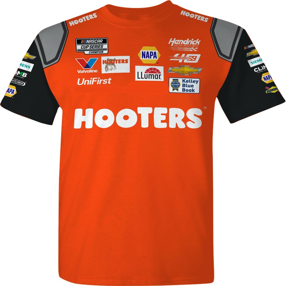 Checkered Flag Sports Chase Elliott 2024 Sublimated T-Shirt - Uniform Pit Automotive Racing Apparel XL