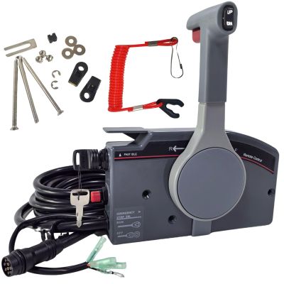 Left Hand For YAMAHA 703 Remote control box Side Mount 10pin 703-48205-16 Outboard Engine with 16.5FT Harness Push to Open