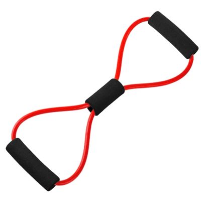 NPQPNAFC Chest Exerciser Massage Balance Mat for Exercise 8 Word Yoga Fitness Chest Expander Rope Rubber Elastic Band for Sports Exercise Equipment Stretchers (Color : Red)