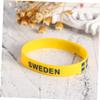 Anneome Unisex Sweden Flag Silicone Wristband 6 Pcs Country Wrist Bands Soft Sturdy view 3
