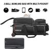 LARIPOP 3 Ball Bowling Bags with Wheels,Rolling Bowling Ball Bag for 3 Balls & Accessories -Retractable Handle Extends to 38" view 3